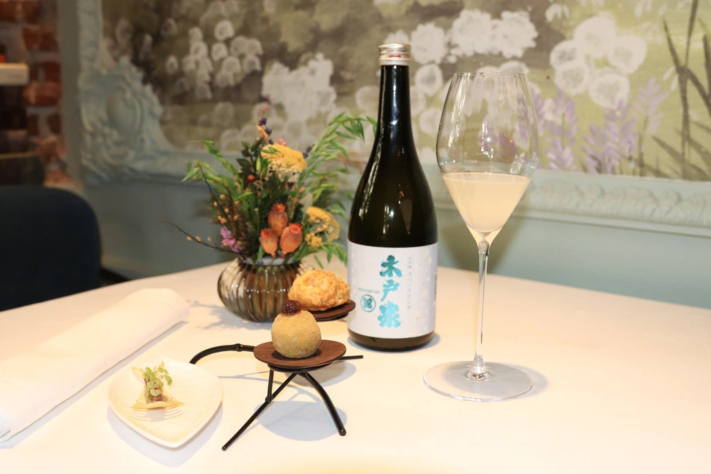Aperitivos del menú sake en Le Bistroman