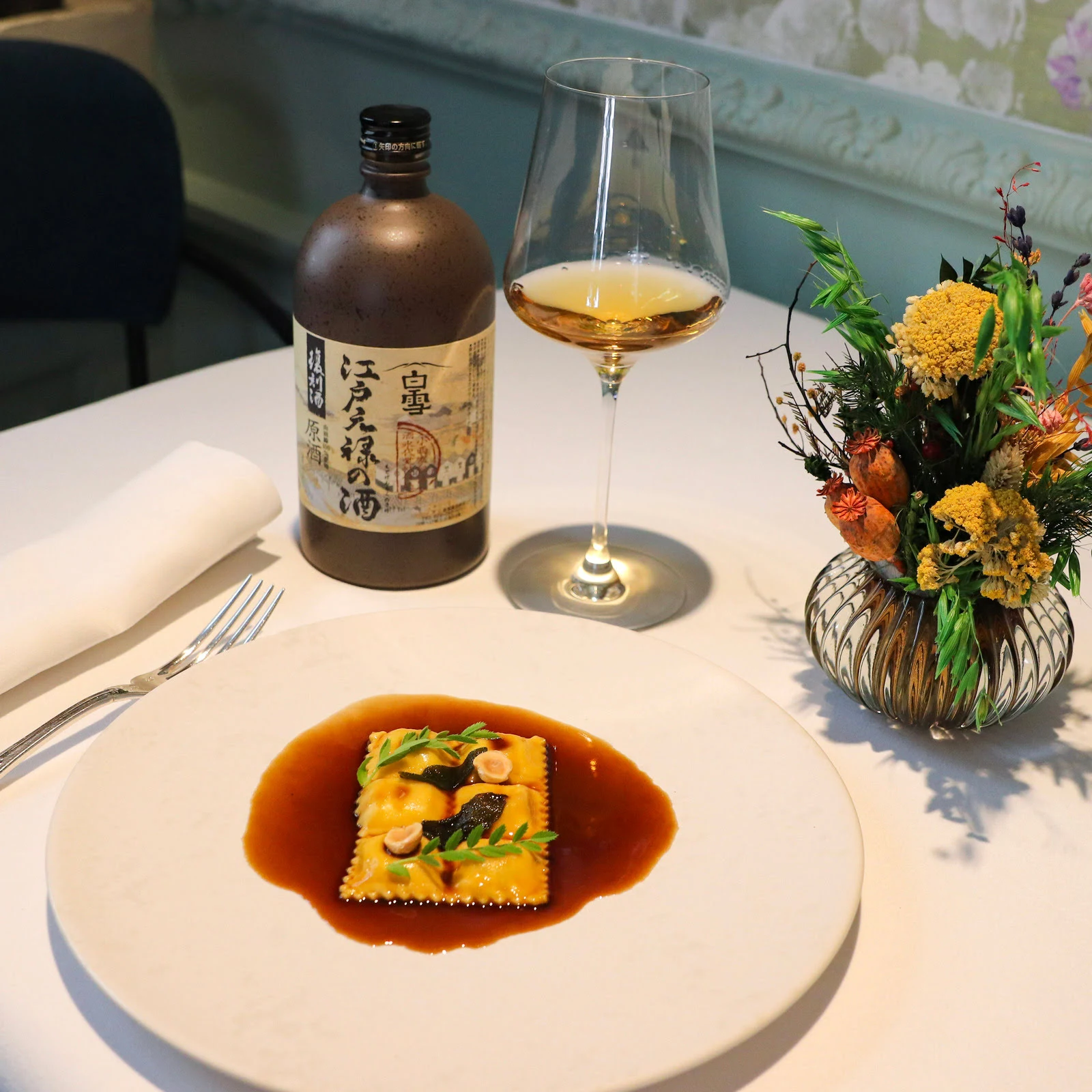 Menú sake en Le Bistroman Atelier Madrid