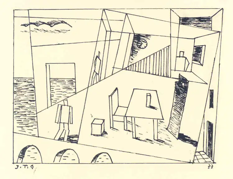 Joaquín Torres García, Hombre en
espacio tridimensional, 1933. Tinta
china sobre papel
© Joaquín Torres García