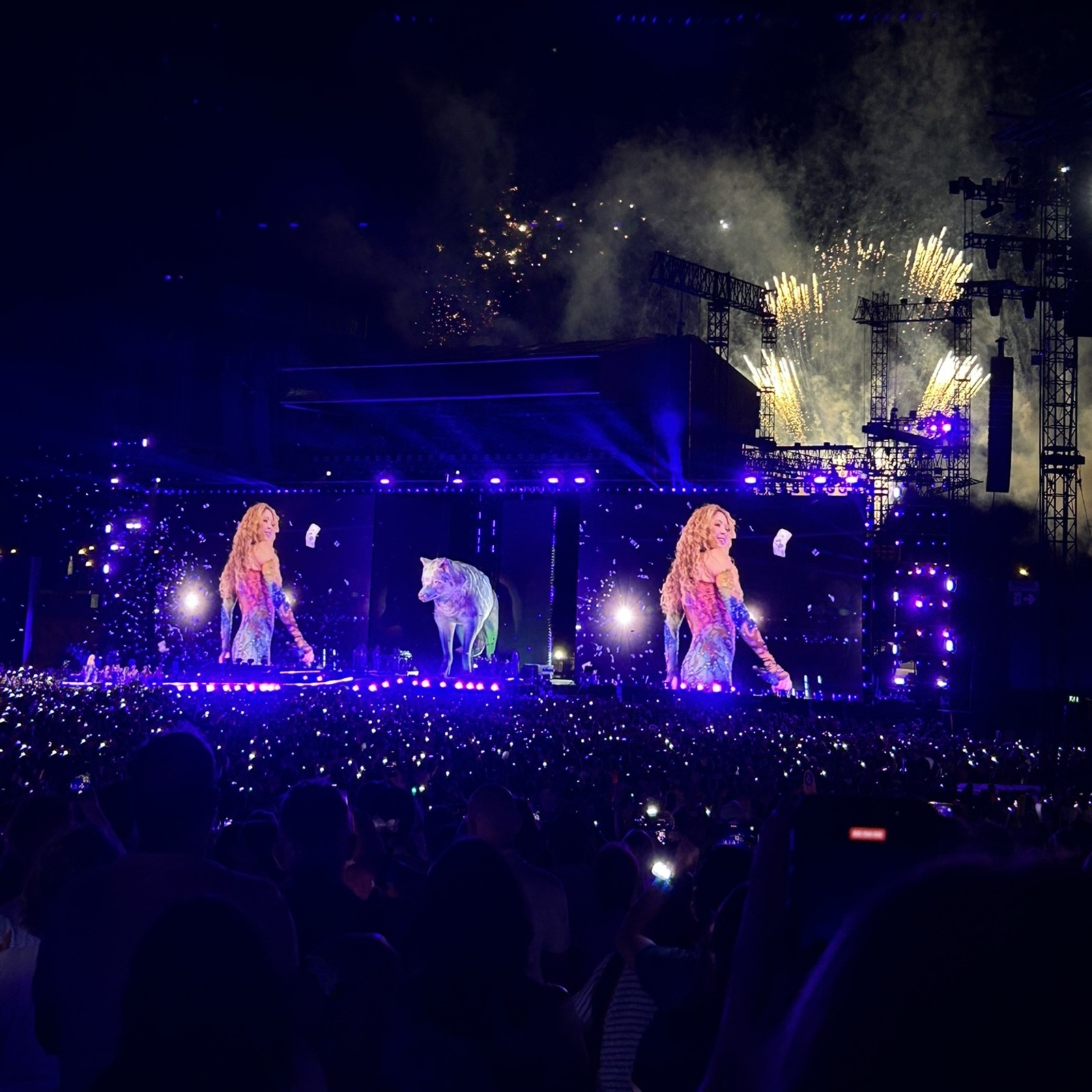 Shakira en la tercera noche de su tour en Madrid